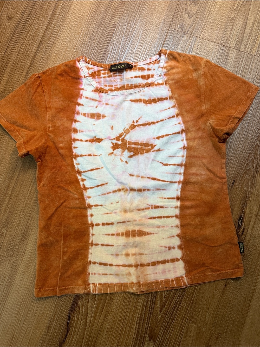 Women’s Orange Tie-Dye Short Sleeve Tee
